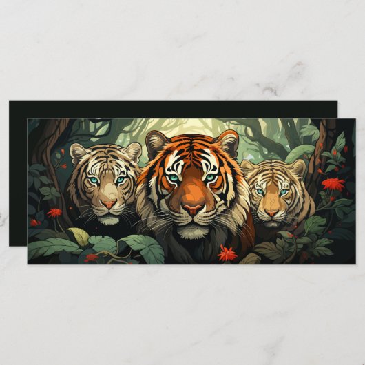 Illustratie Aangepaste teksttijgers (Voorkant / Achterkant)