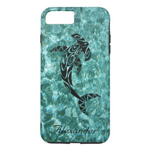 Illustratie aangepaste tribale hammerhead-haai Case-Mate iPhone case (Achterkant)