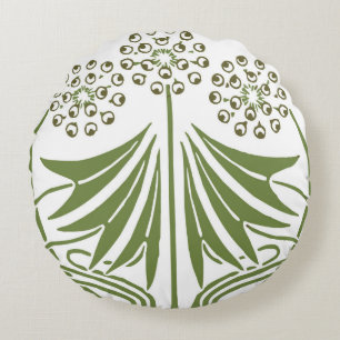  illustratie - Abstracte Art Nouveau Beauti Rond Kussen