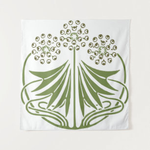 illustratie - Abstracte Art Nouveau Beauti Wandkleed