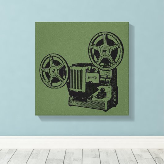 illustratie Afdrukken van oude projectorCanvas (Insitu (Houten vloer))