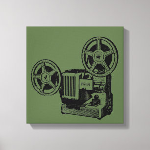 illustratie Afdrukken van oude projectorCanvas