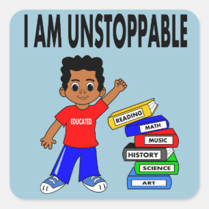 Illustratie Afro-Amerikaanse Jongensboeken Sticker