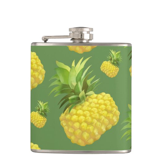 Illustratie ananas heupfles (Voorkant)