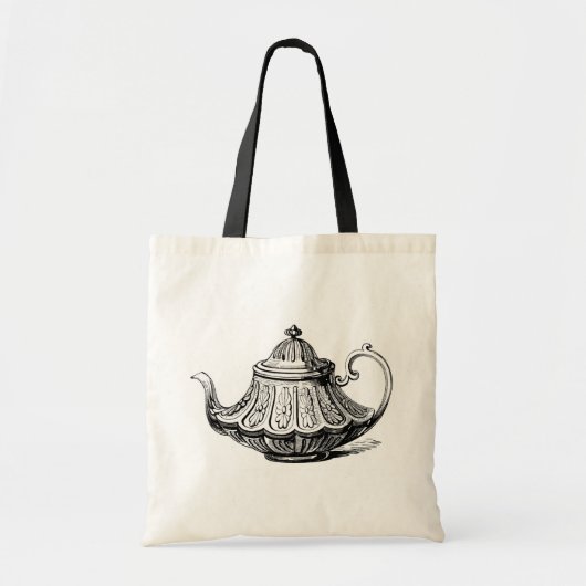 Illustratie Antiek theepot Tote Bag (Voorkant)