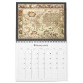  illustratie Antiek Wereldkaarten Kalender (Feb 2026)