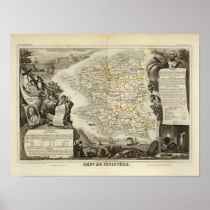 Illustratie Atlas-kaarten Poster