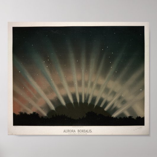 Illustratie Aurora Borealis Poster (Voorkant)