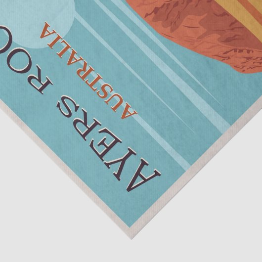 illustratie Ayers Rock, Australië Tissuepapier (Detail)