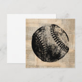 illustratie Baseball Newspapier Style Kaart (Voorkant / Achterkant)