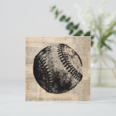 illustratie Baseball Newspapier Style Kaart (Staand voorkant)