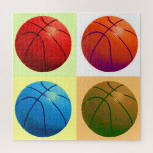 Illustratie Basketball Schilderen Pop Kunstsport Legpuzzel