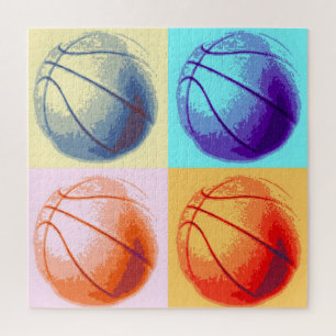 Illustratie Basketball Schilderen Pop Kunstsport Legpuzzel