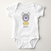 Illustratie Beer Cute Koala - naam B Romper (Voorkant)