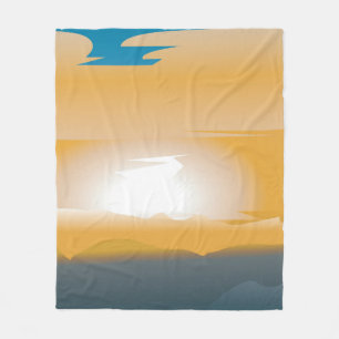 Illustratie bergschilderij fleece deken
