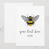 Illustratie bijen - voeg je eigen tekst toe kaart (Voorkant / Achterkant)
