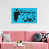 illustratie Binocles Sailboat Canvas Afdruk (Insitu (Woonkamer))