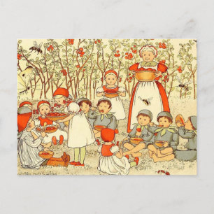 illustratie Blauwbes Elsa Beskow Briefkaart