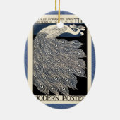  illustratie blauwe vogel keramisch ornament (Achterkant)