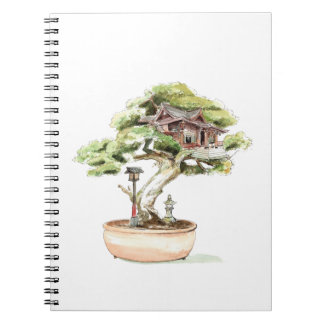 Illustratie Bonsai-boom Notitieboek