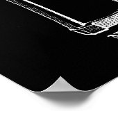  ILLUSTRATIE-boomstammen Monogram B-Poster Poster (Hoek)