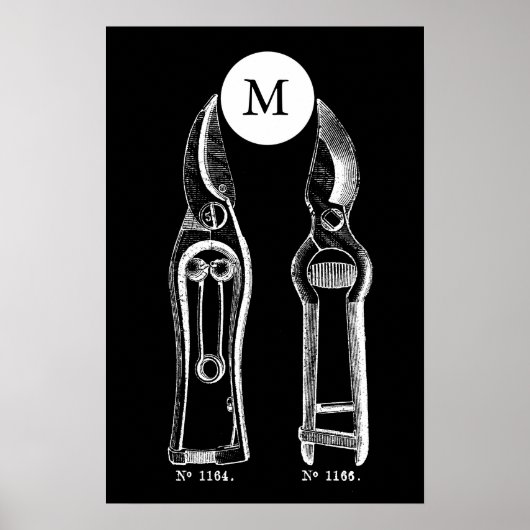  ILLUSTRATIE-boomstammen Monogram B-Poster Poster (Voorkant)