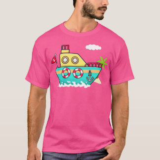 Illustratie bootCartoon T-shirt