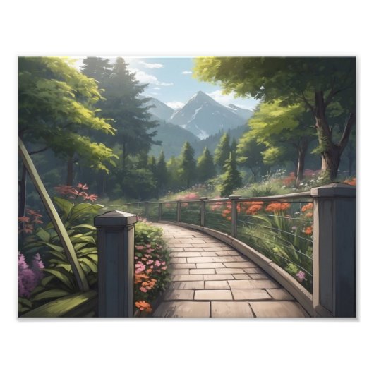 Illustratie bos foto afdruk (Voorkant)