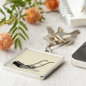  ILLUSTRATIE British Lawn Mower Sleutelhanger (Zijkant)