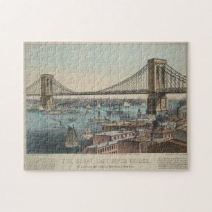 Illustratie  Brooklyn Bridge (1872) Legpuzzel