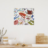 Illustratie  bureaubladen poster (Keuken)