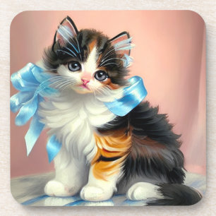 illustratie Calico Kitten Bier Onderzetter