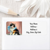  illustratie Calico Kitten Etiket (Insitu)