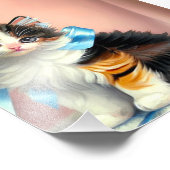  illustratie Calico Kitten Foto Afdruk (Hoek)