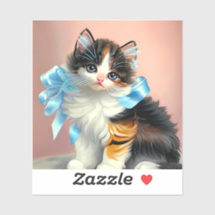  illustratie Calico Kitten Sticker