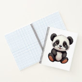illustratie cartoon panda notitieboek (Binnen)