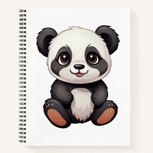 illustratie cartoon panda notitieboek (Voorkant)