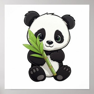 illustratie cartoon panda poster