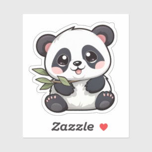 illustratie cartoon panda sticker