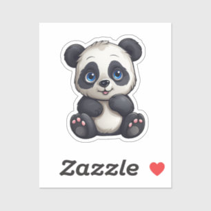 illustratie cartoon panda sticker