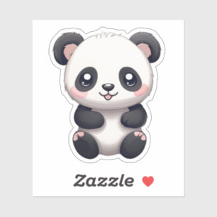 illustratie cartoon panda sticker