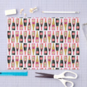 Illustratie Champagne-flessenpenseel Tissuepapier (Craft)