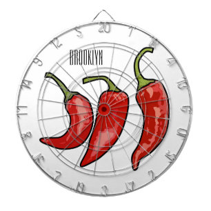 Illustratie Chili cartoon Dartbord