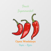 Illustratie Chili cartoon Raamsticker (Vel)