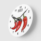 Illustratie Chili cartoon Ronde Klok (Hoek)