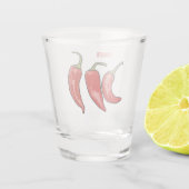 Illustratie Chili cartoon Shot Glas (Achterkant)