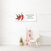 Illustratie Chili cartoon Spandoek (Insitu)