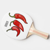 Illustratie Chili cartoon Tafeltennisbatje (Zijkant)