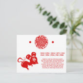 Illustratie Chinese astrologie Rat Briefkaart (Staand voorkant)
