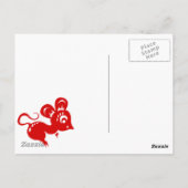 Illustratie Chinese astrologie Rat Briefkaart (Achterkant)